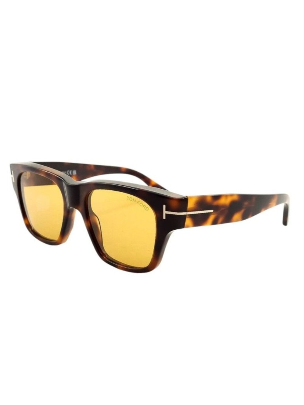 NEW TOM FORD SUNGLASSES CAINE-02 TF1280 53E WOMEN SQUARE HAVANA/YELLOW FT1280